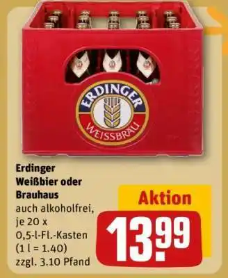 REWE Erdinger Weißbier oder Brauhaus Angebot