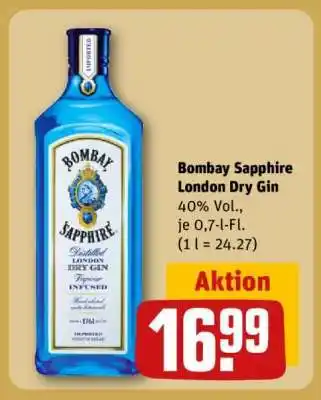REWE Bombay Sapphire London Dry Gin Angebot
