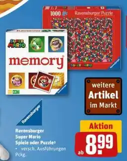 REWE Ravensburger Super Mario Spiele oder Puzzle Angebot