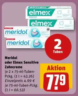 REWE Meridol oder Elmex Sensitive Zahncreme Angebot