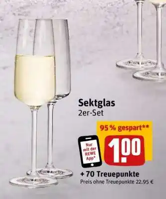 Sektglas 2er Set Angebot bei REWE
