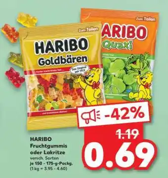 Kaufland HARIBO Fruchtgummis oder Lakritze Angebot