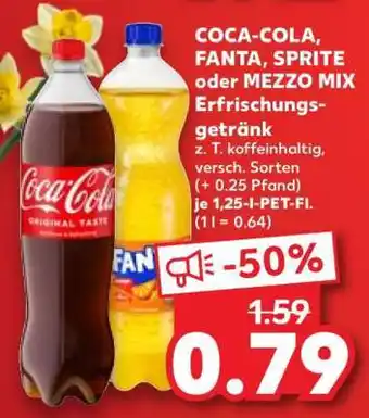 Kaufland COCA-COLA, FANTA, SPRITE oder MEZZO MIX Erfrischungsgetränk Angebot