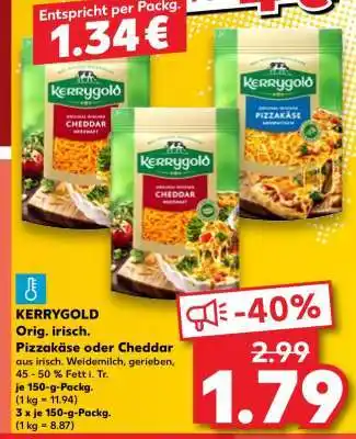 Kaufland KERRYGOLD Orig. irisch. Pizzakäse oder Cheddar Angebot