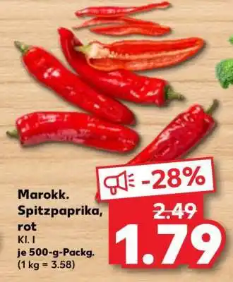 Kaufland Marokk. Spitzpaprika, rot Angebot