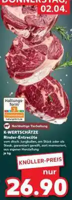 Kaufland K-WERTSCHÄTZE Rinder-Entrecôte Angebot
