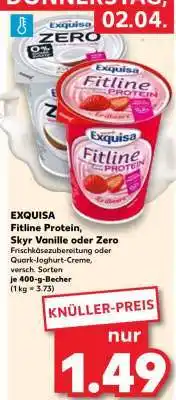 Kaufland EXQUISA Fitline Protein, Skyr Vanille oder Zero Angebot
