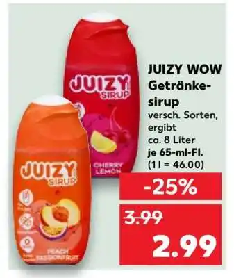 Kaufland JUIZY WOW Getränkesirup Angebot