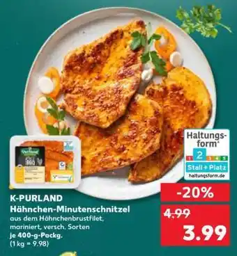 Kaufland K-PURLAND Hähnchen-Minutenschnitzel Angebot