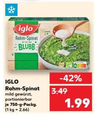 Kaufland IGLO Rahm- Spinat Angebot