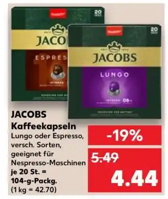 Kaufland JACOBS Kaffeekapseln Angebot