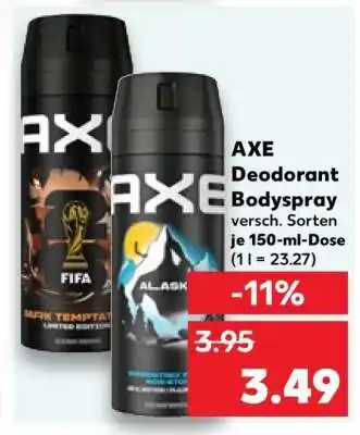 Kaufland Axe Deodorant Bodyspray Angebot