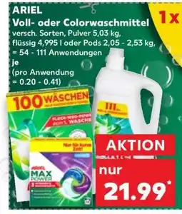 Kaufland ARIEL Voll- oder Colorwaschmittel Angebot