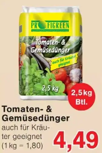 Wiglo Wunderland PROFIGREEN Tomaten- & Gemüsedünger Angebot
