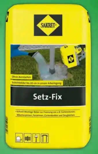 Hagebau Sakret Schnellbeton Setz-Fix Angebot