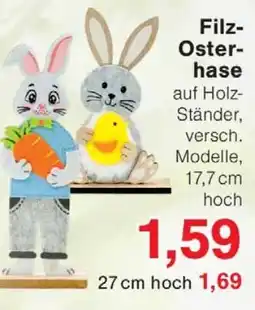 Wiglo Wunderland Filz Oster hase Angebot