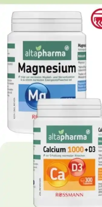 Rossmann Altapharma Magnesium Angebot