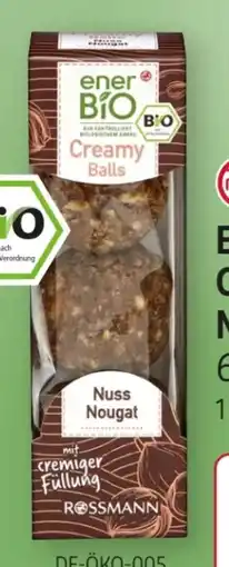 Rossmann enerBiO Creamy Balls Nuss-Nougat Angebot