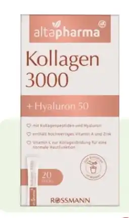Rossmann Altapharma Kollagen 3.000 + Hyaluron 50 Angebot