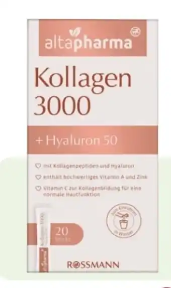 Rossmann Altapharma Kollagen 3.000 + Hyaluron 50 Angebot