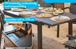 Aldi Süd Belavi Aluminium-Glas-Ausziehtisch Angebot