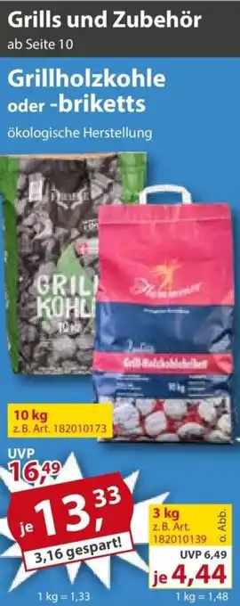 Sonderpreis Baumarkt Grillholzkohle oder -briketts Angebot