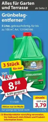 Sonderpreis Baumarkt Grünbelagentferner Angebot