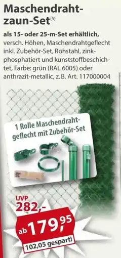 Sonderpreis Baumarkt Maschendrahtzaun-Set Angebot