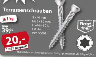 Sonderpreis Baumarkt Terrassenschrauben Angebot