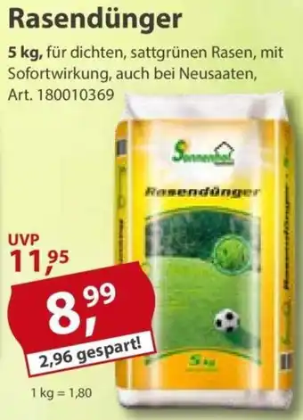 Sonderpreis Baumarkt Sonnenhof Rasendünger Angebot