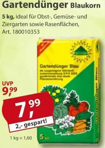 Sonderpreis Baumarkt Gartendünger Blaukorn Angebot