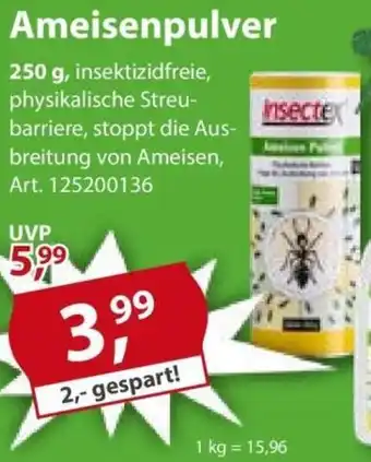 Sonderpreis Baumarkt Insectex Ameisenpulver Angebot