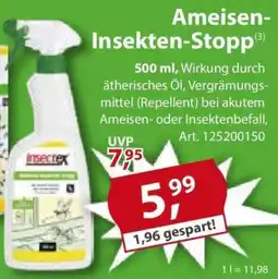 Sonderpreis Baumarkt Insectex Ameisen Insekten-Stopp Angebot
