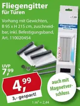 Sonderpreis Baumarkt Fliegengitter für Türen Angebot