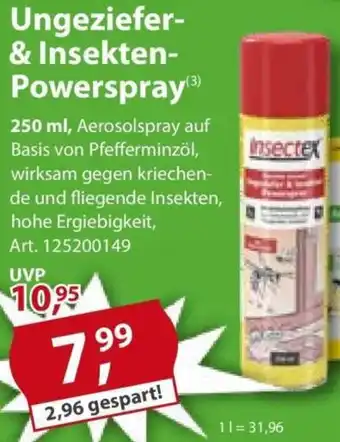Sonderpreis Baumarkt Insectex Ungeziefer- & Insekten Powerspray Angebot