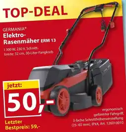 Sonderpreis Baumarkt GERMANIA Elektro Rasenmäher ERM 13 Angebot