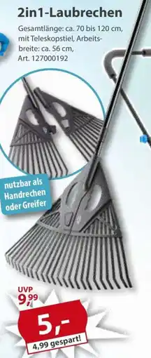 Sonderpreis Baumarkt Güde 2in1-Laubrechen Angebot