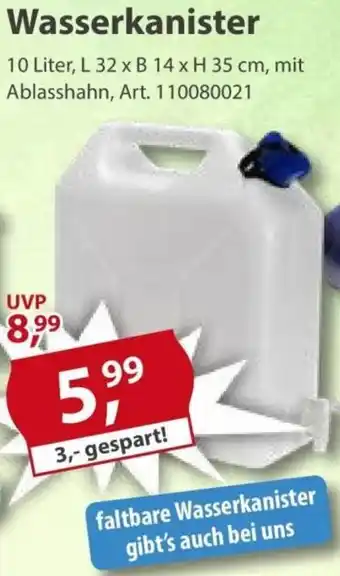 Sonderpreis Baumarkt Wasserkanister Angebot