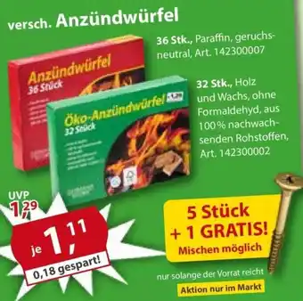 Sonderpreis Baumarkt versch. Anzündwürfel Angebot