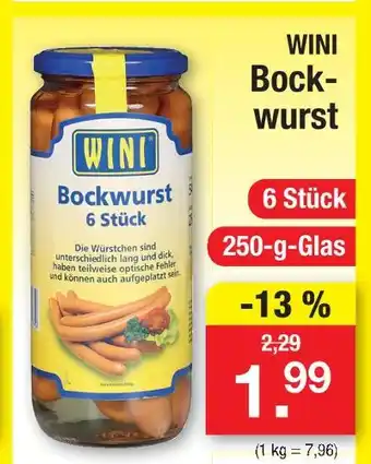 Zimmermann Wini bockwurst Angebot