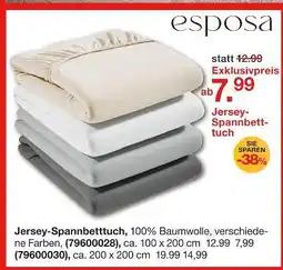 Möbelzentrum Pforzheim Esposa jersey-spannbetttuch Angebot