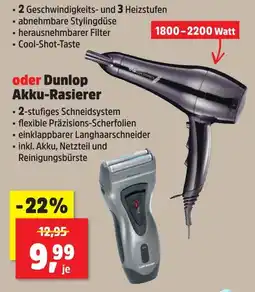 Thomas Philipps Tas electronics haartrockner oder dunlop akku-rasierer Angebot