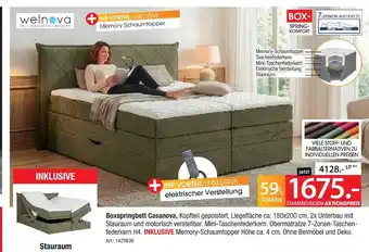 Zurbrüggen Welnova boxspringbett casanova Angebot