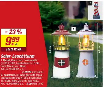 toom Baumarkt Solar-leuchtturm metall Angebot