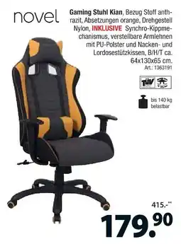 Zurbrüggen Novel gaming stuhl kian Angebot