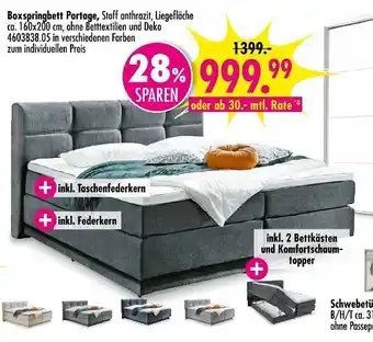 Möbel Boss Boxspringbett portage Angebot