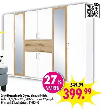 Möbel Boss Drehtürenschrank diver Angebot