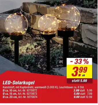 toom Baumarkt Led-solarkugel Angebot