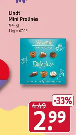 Rossmann Lindt mini pralinés Angebot