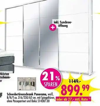 Möbel Boss Schwebetürenschrank panorama Angebot